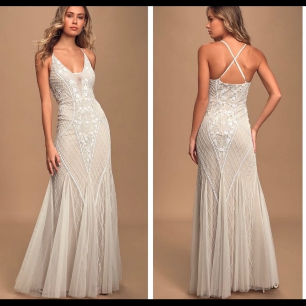 Lulus this I promise you beaded dress